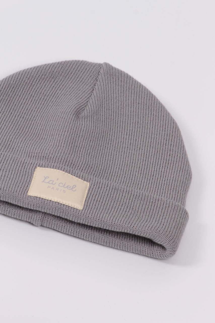 Gray Basic Knit Hat