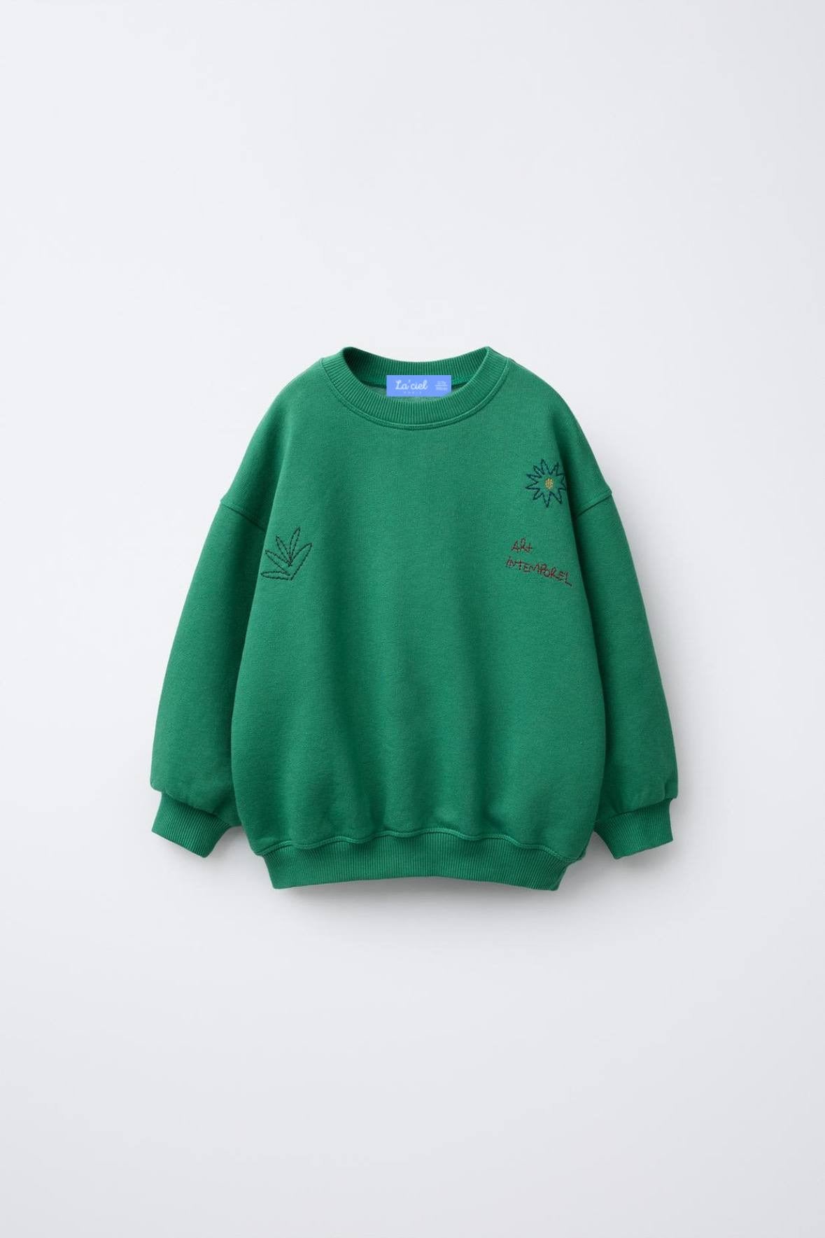 Green Horse Embroidered Sweatshirt