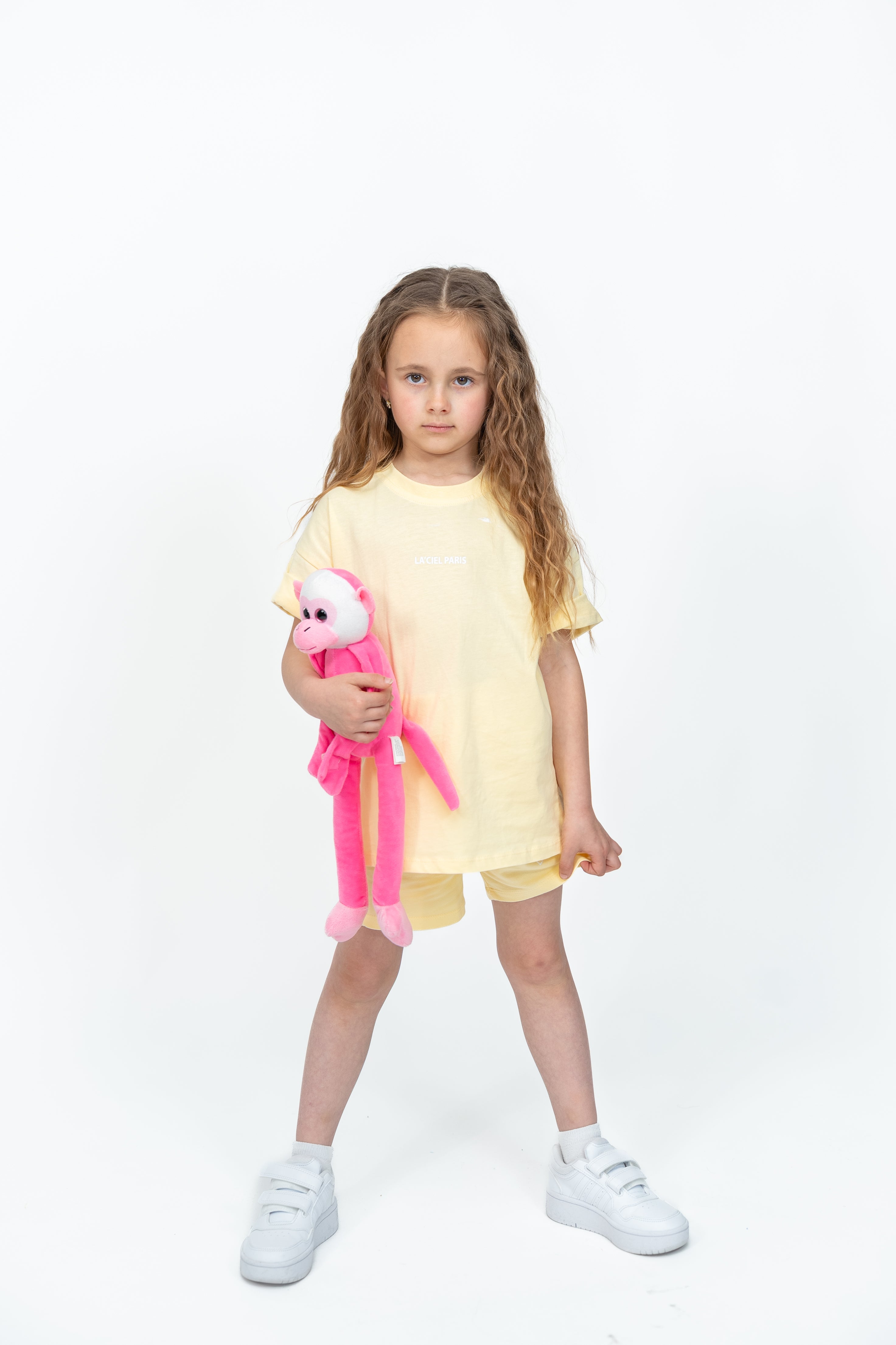 Butter Yellow Oversized Tee & Biker Shorts Set