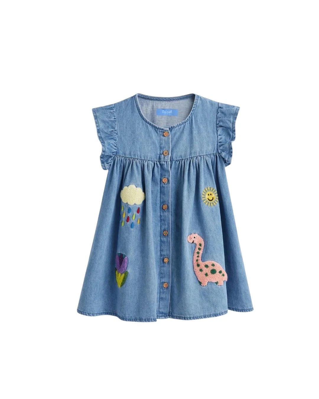 Sunny Dino Denim Dress