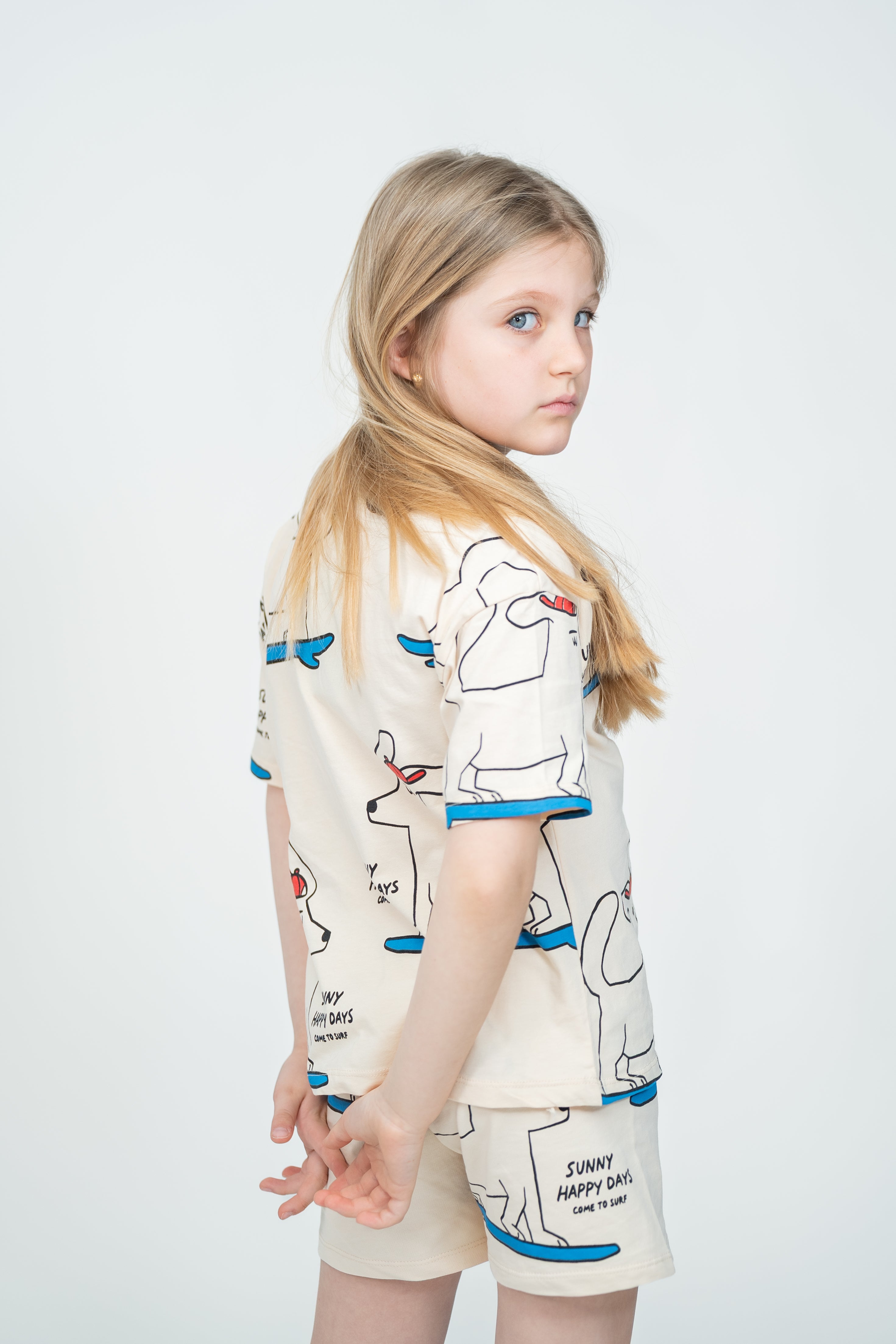Puppy Print Tee & Shorts Set