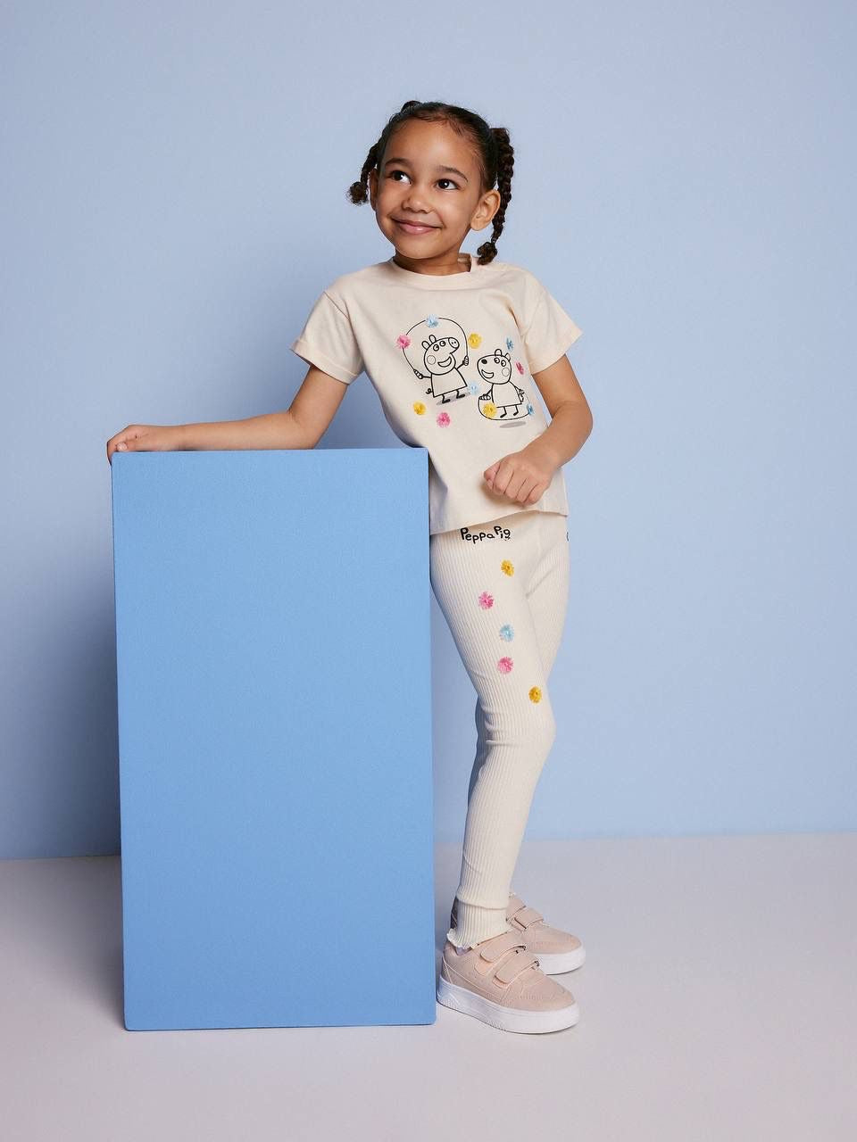 Peppa Pig T-Shirt & Leggings Set – Cream