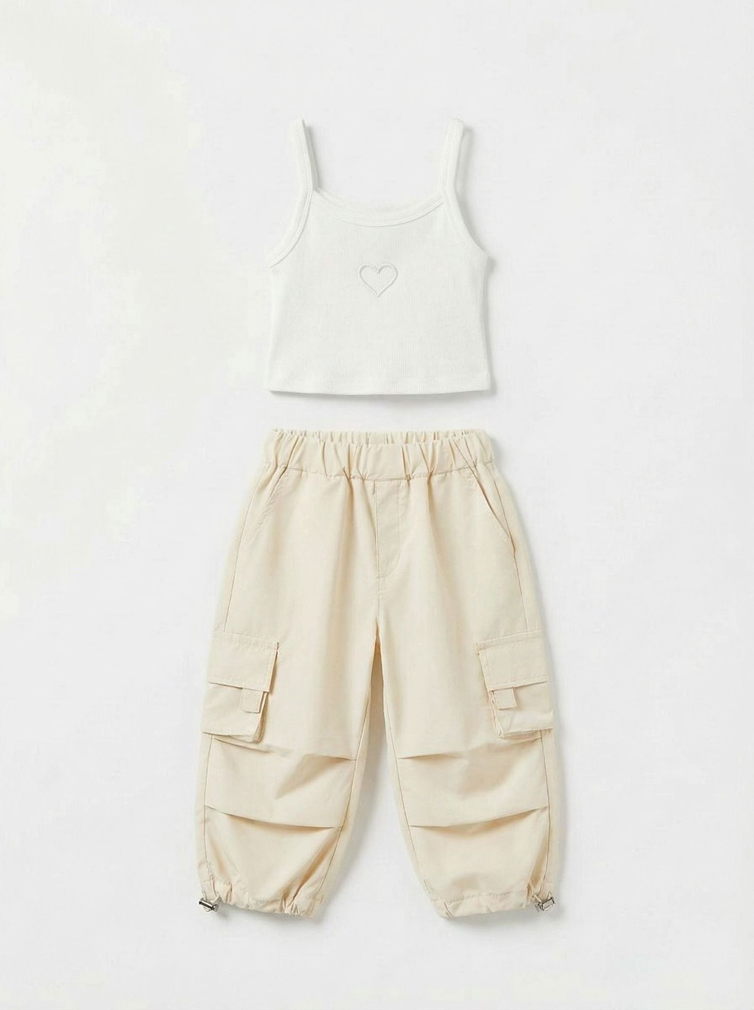 Sand Beige Heart Cargo Set