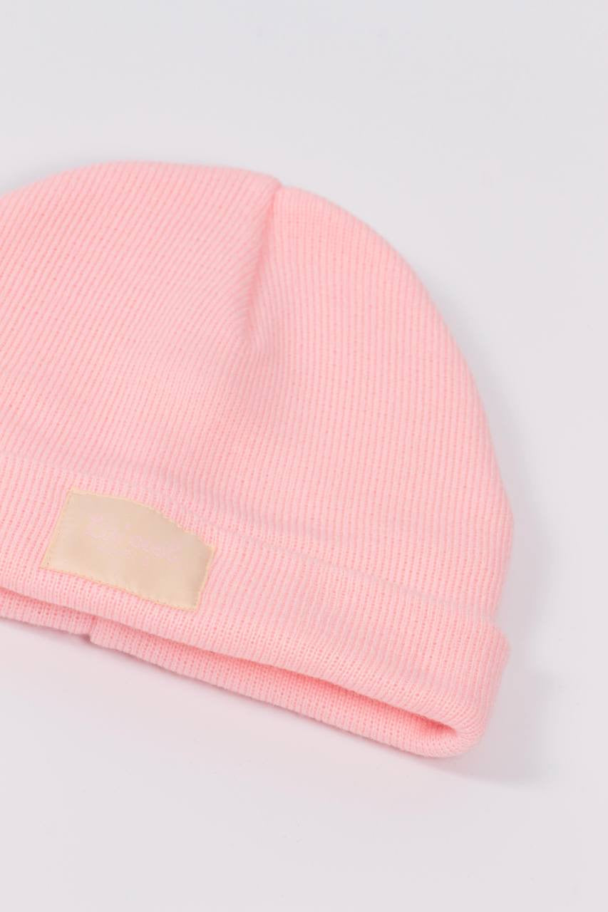 Pink Basic Knit Hat