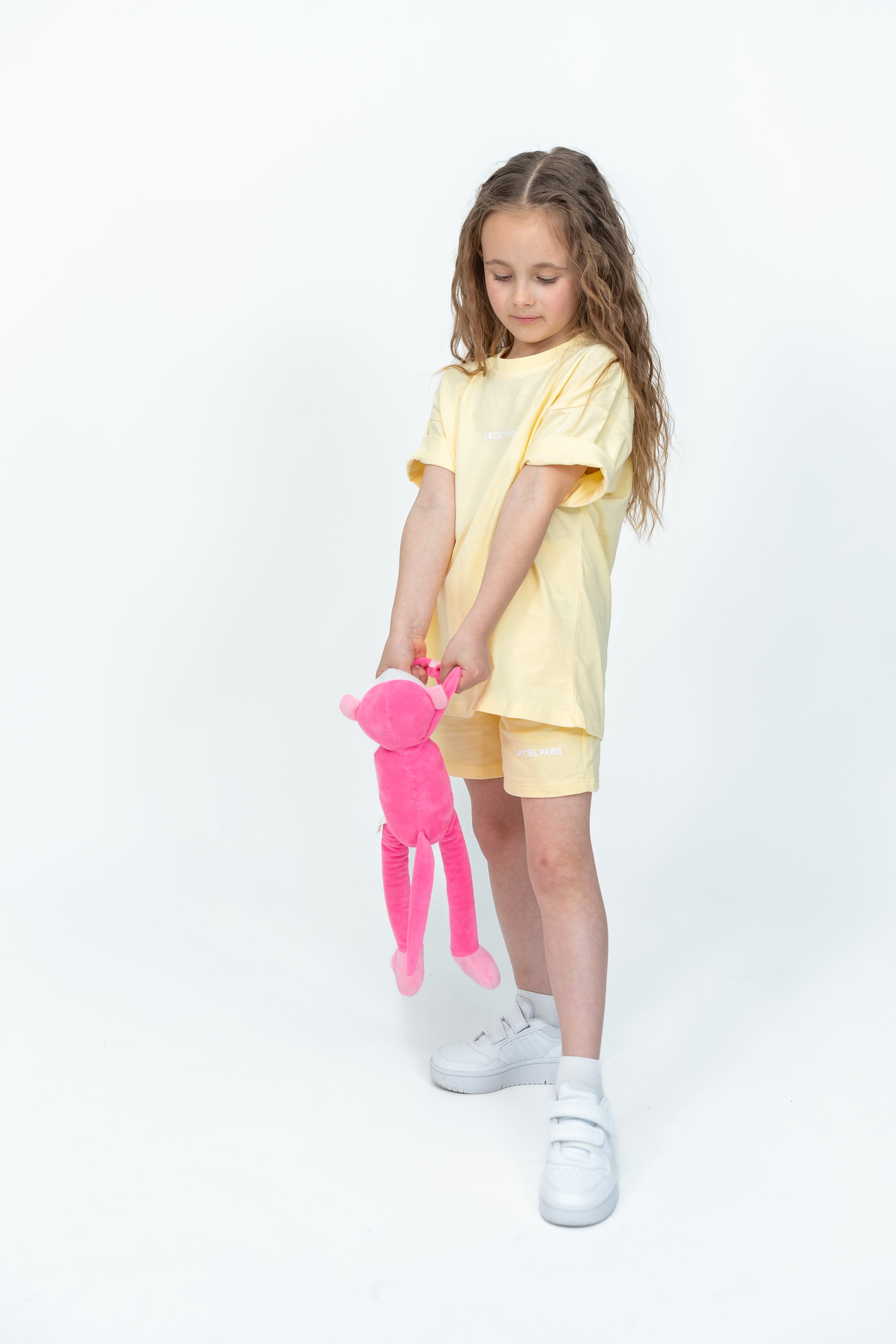 Butter Yellow Oversized Tee & Biker Shorts Set