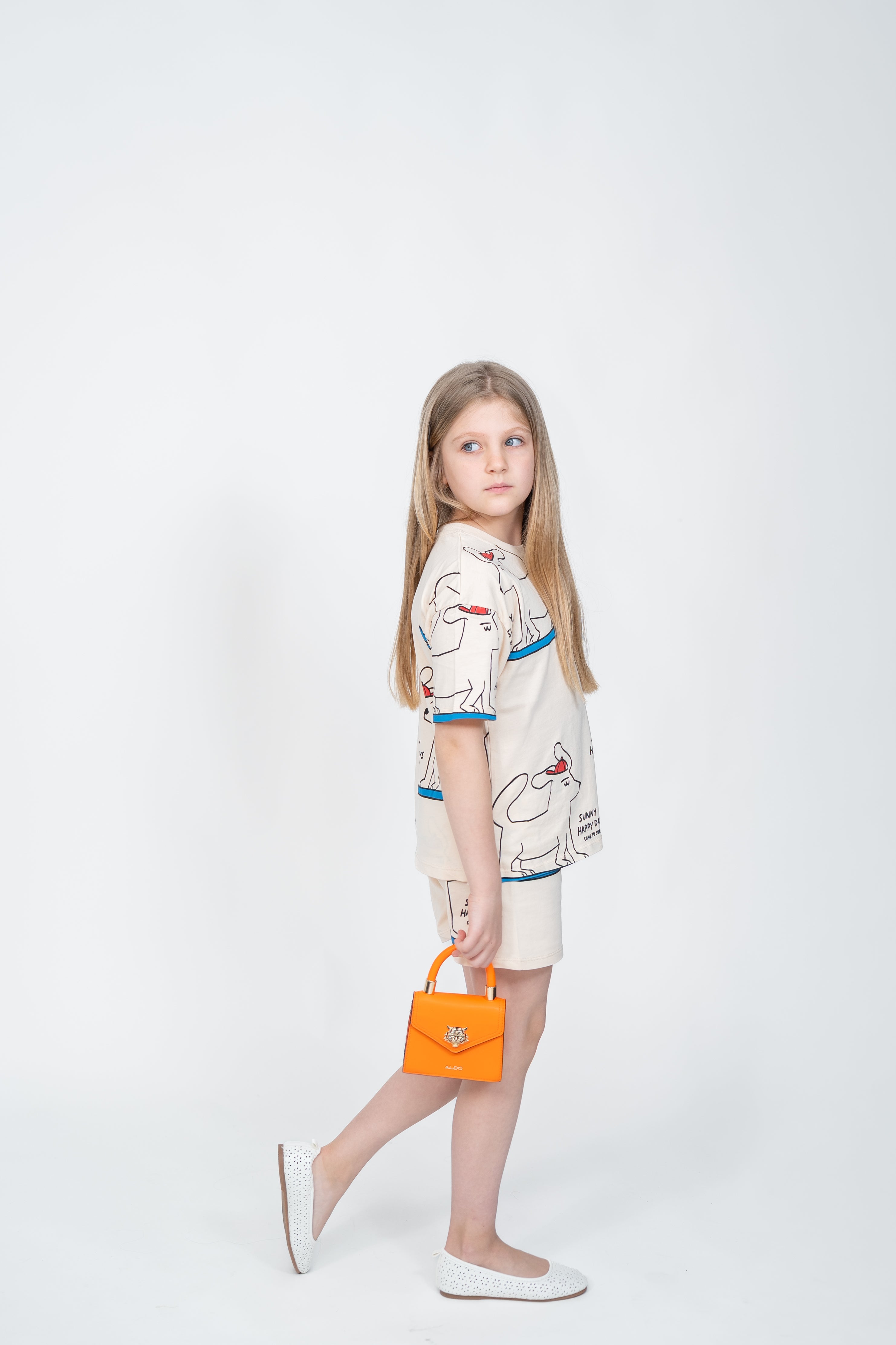 Puppy Print Tee & Shorts Set