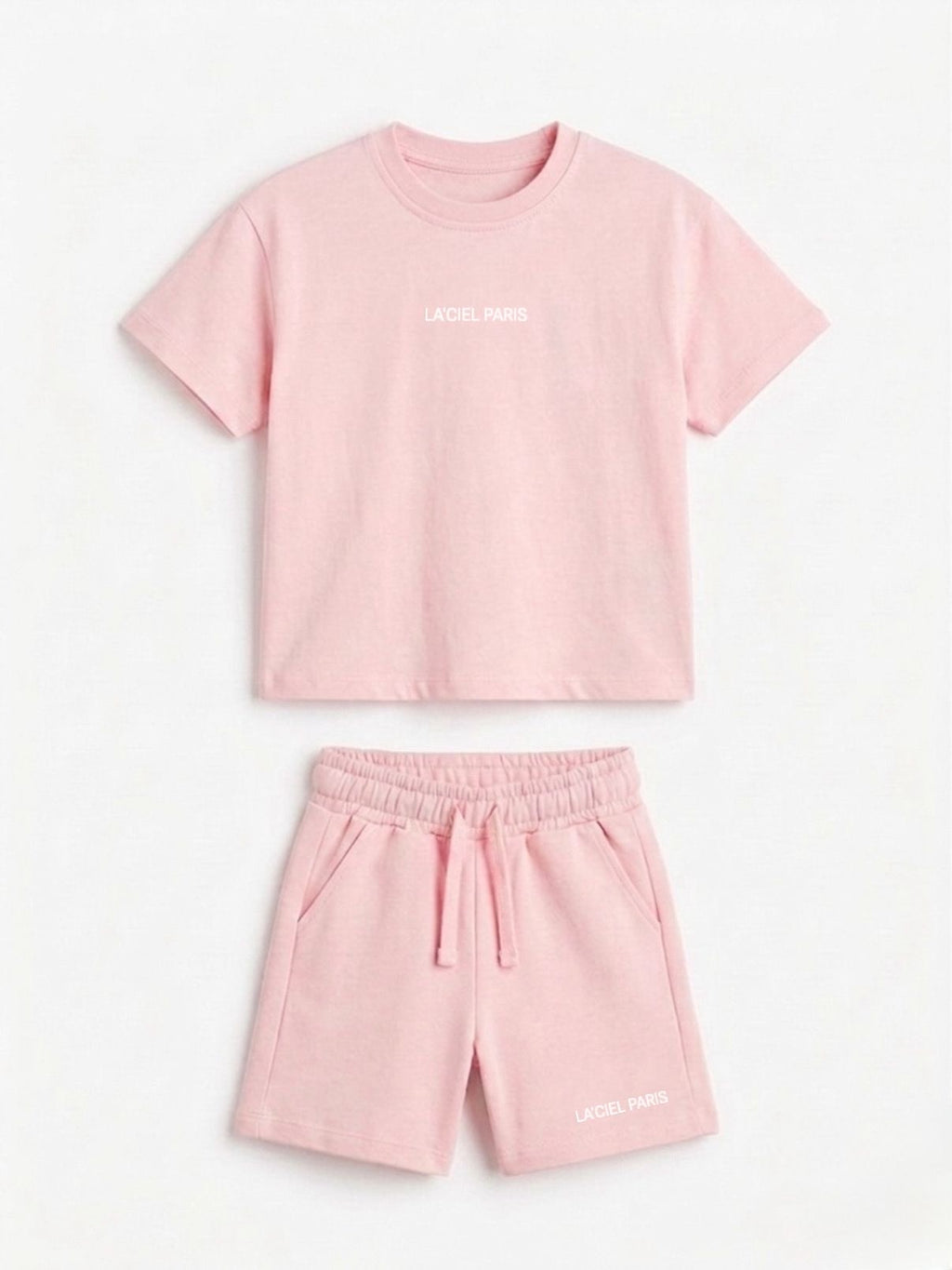 Blush Pink Oversized Tee & Biker Shorts Set