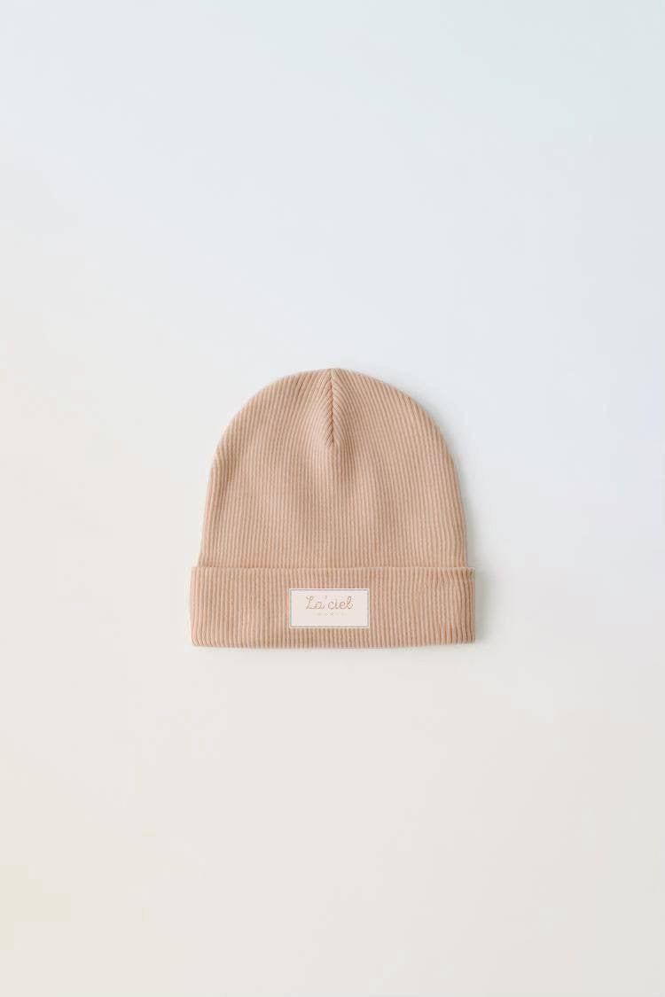 Beige Basic Knit Hat
