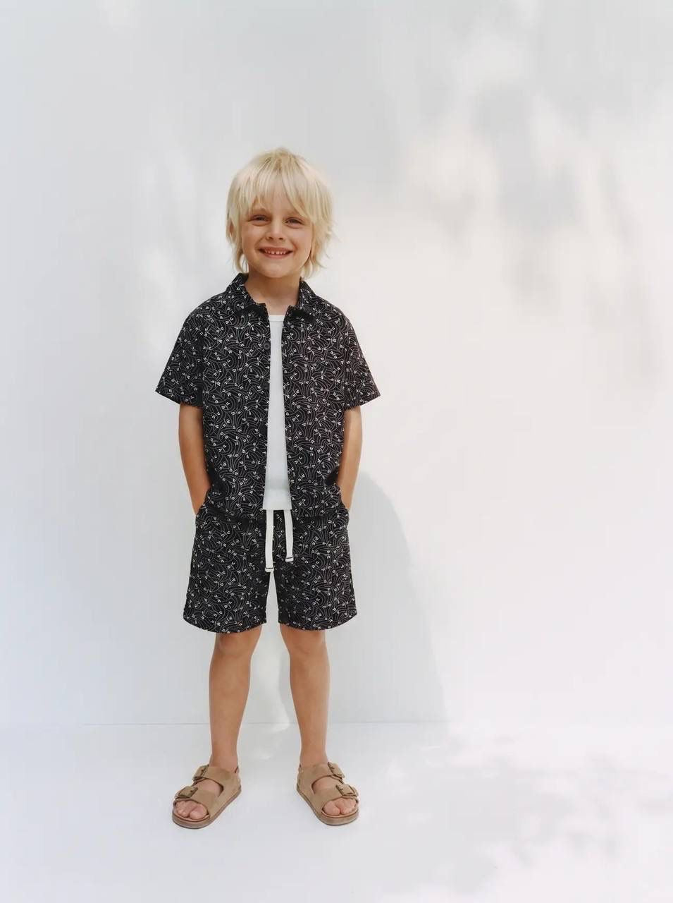 Printed Shirt & Shorts Set