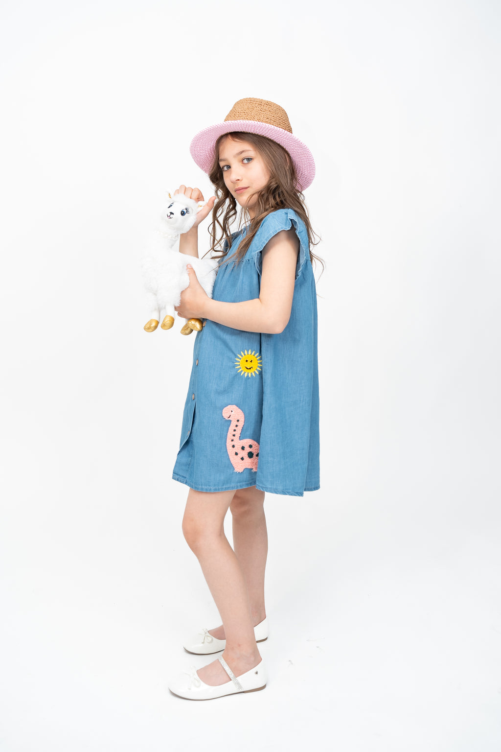 Sunny Dino Denim Dress