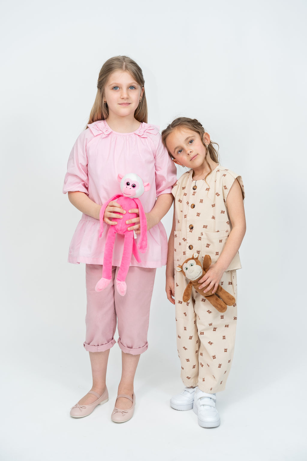 Teddy Bear Print Jeans – Cream