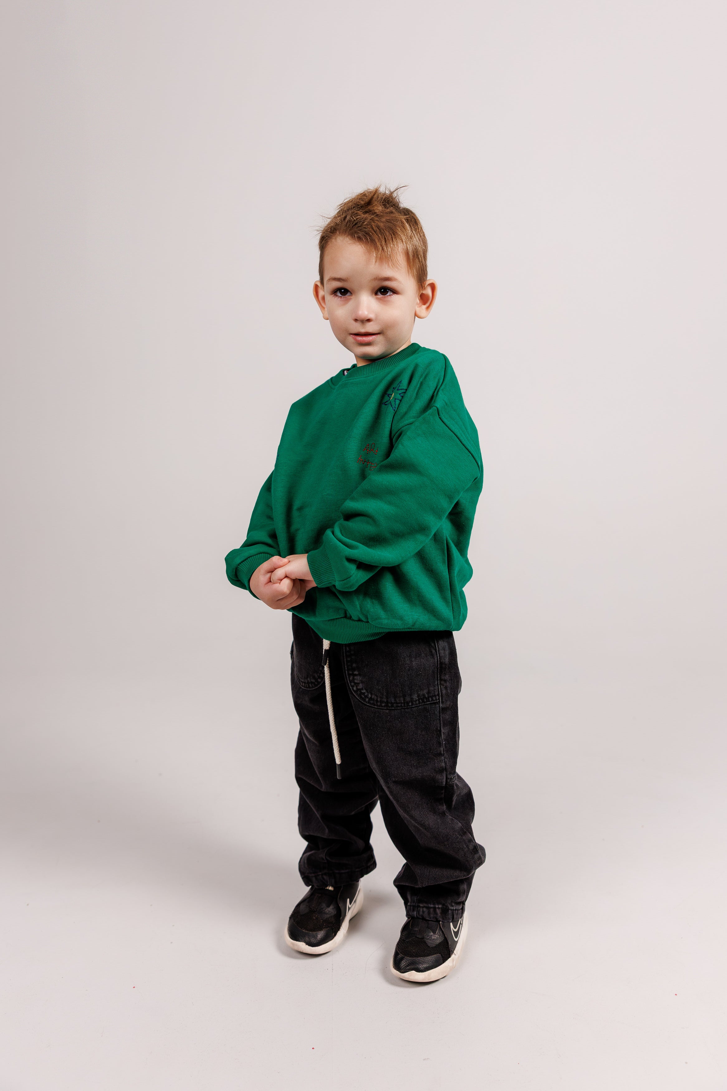 Green Horse Embroidered Sweatshirt