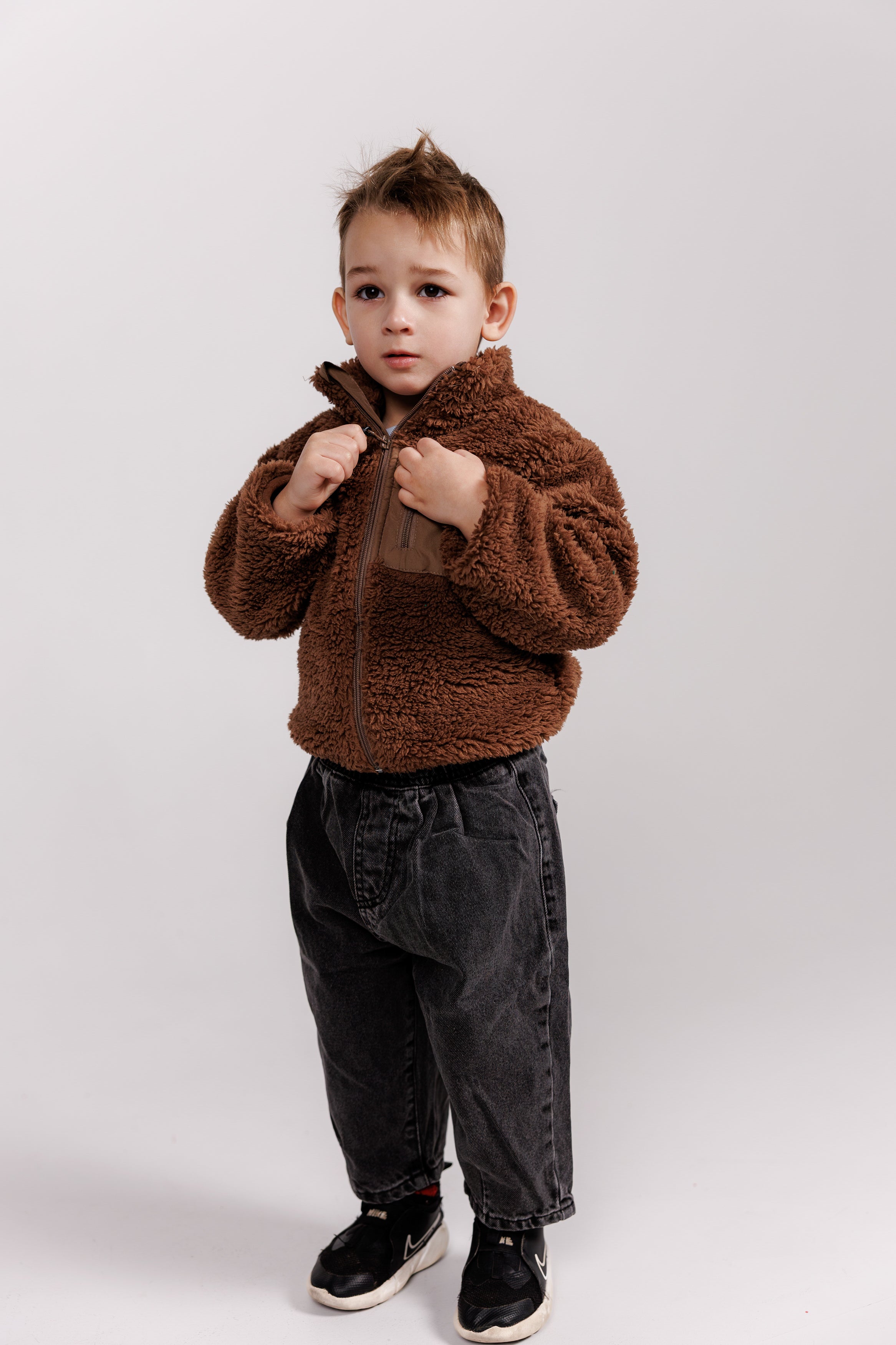 Brown Teddy Fleece Jackets