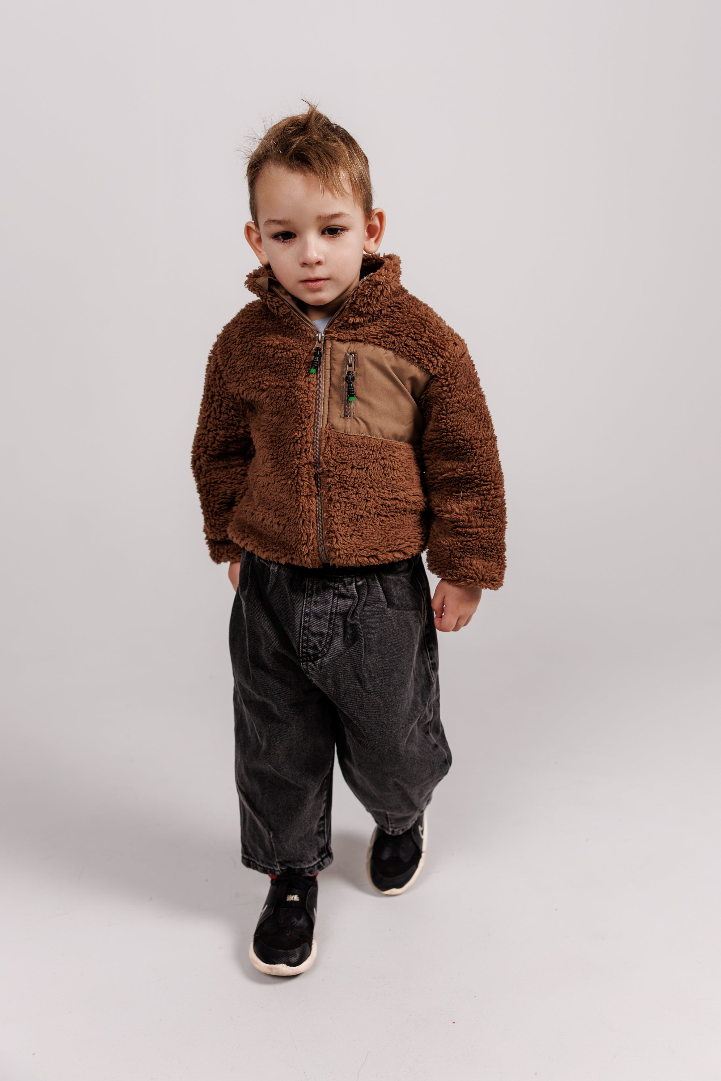 Brown Teddy Fleece Jackets