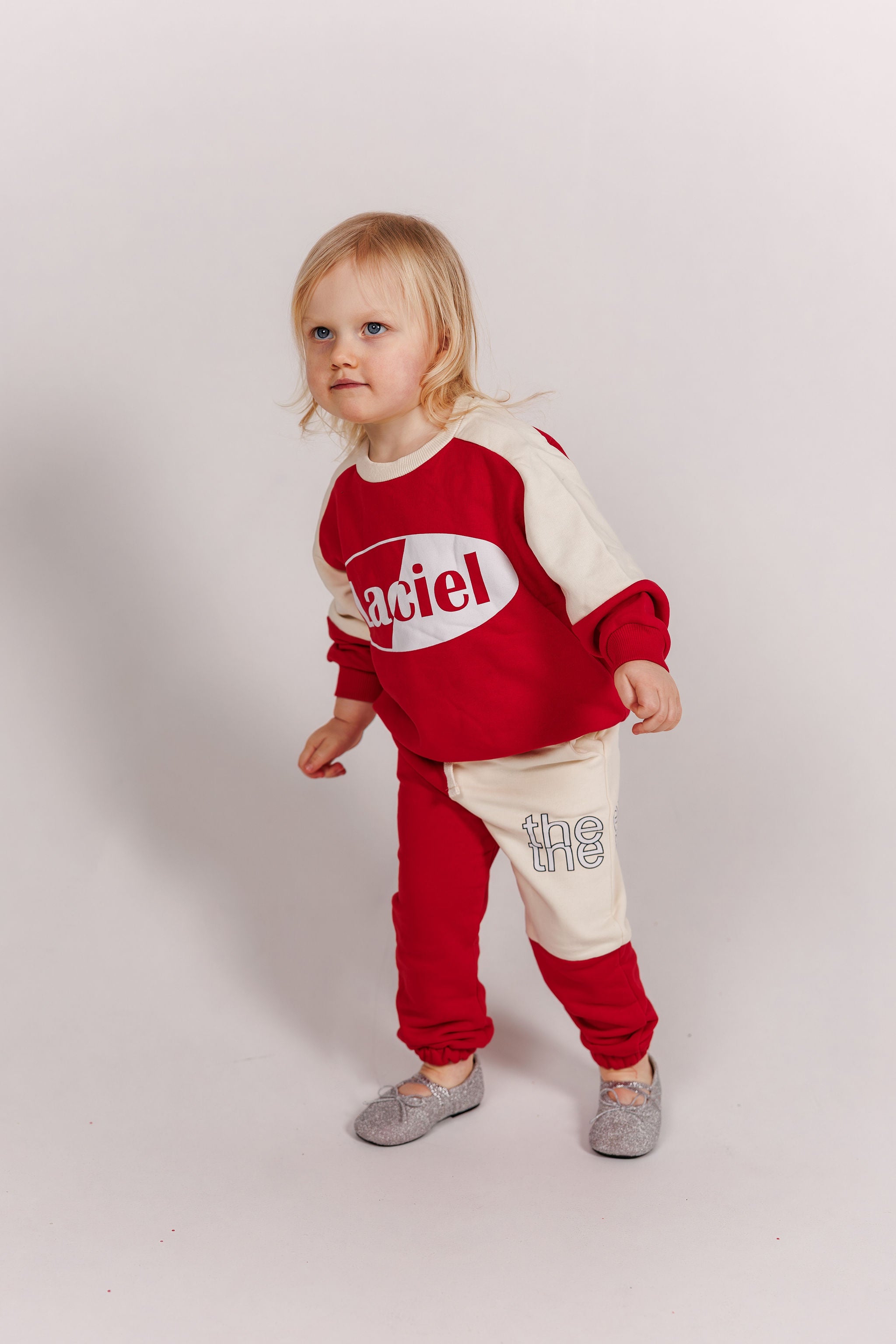 Retro Red Sweatshirt & Jogger Sets