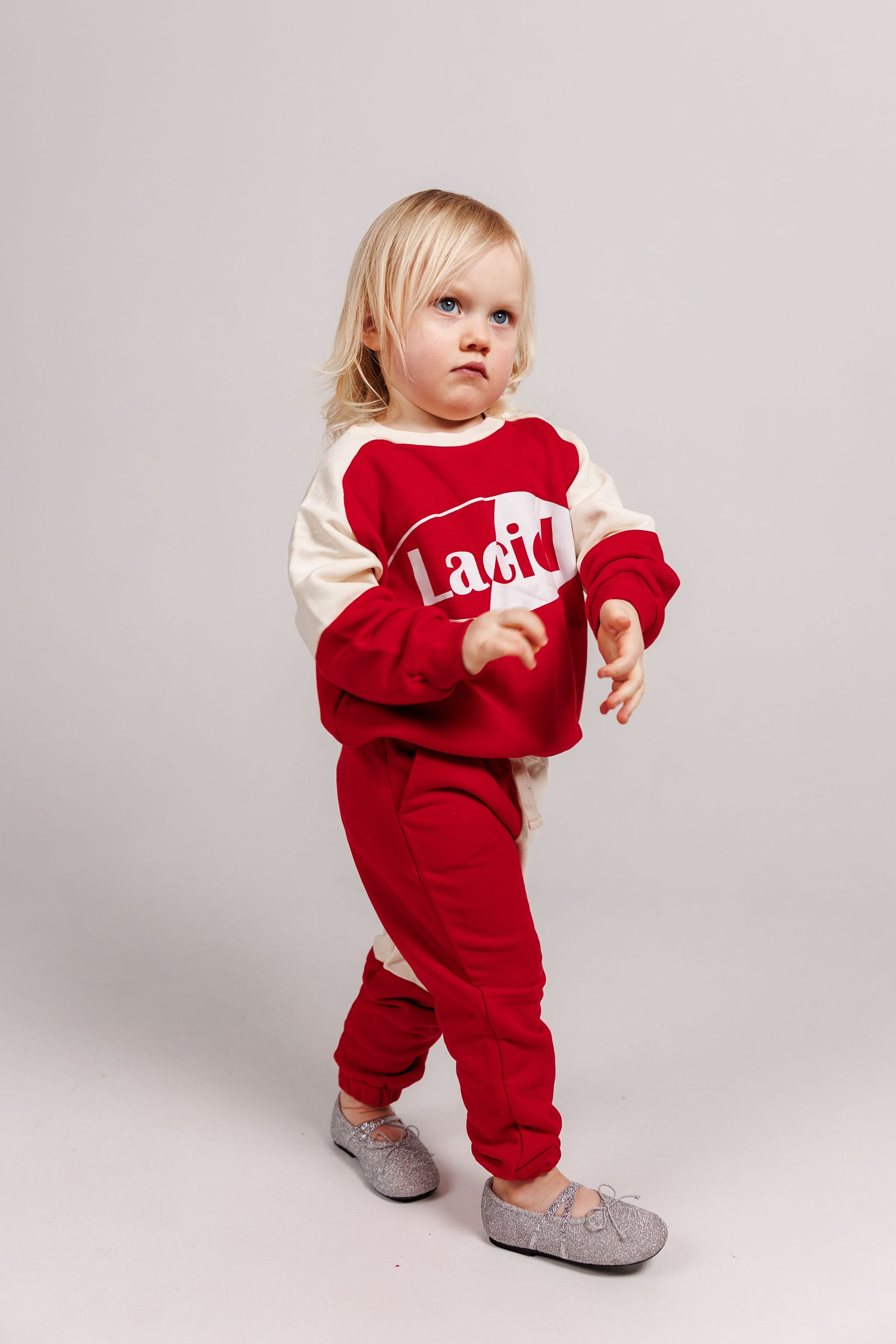 Retro Red Sweatshirt & Jogger Sets