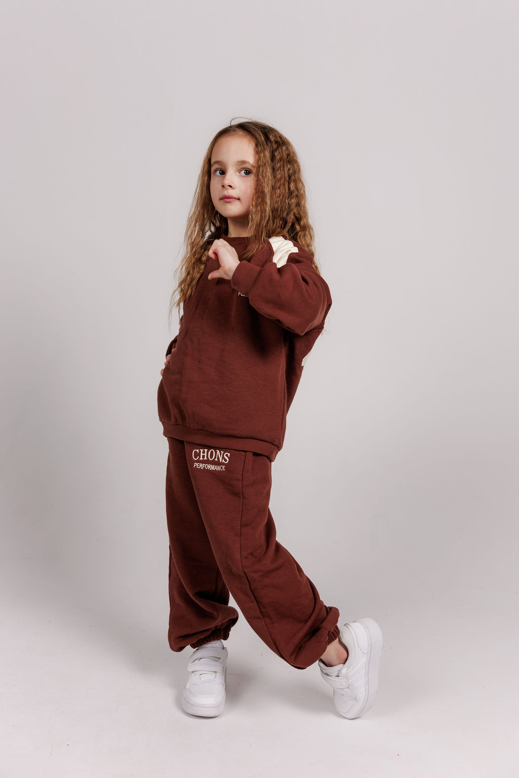Chocolate Brown Sweatshirt & Jogger Sets