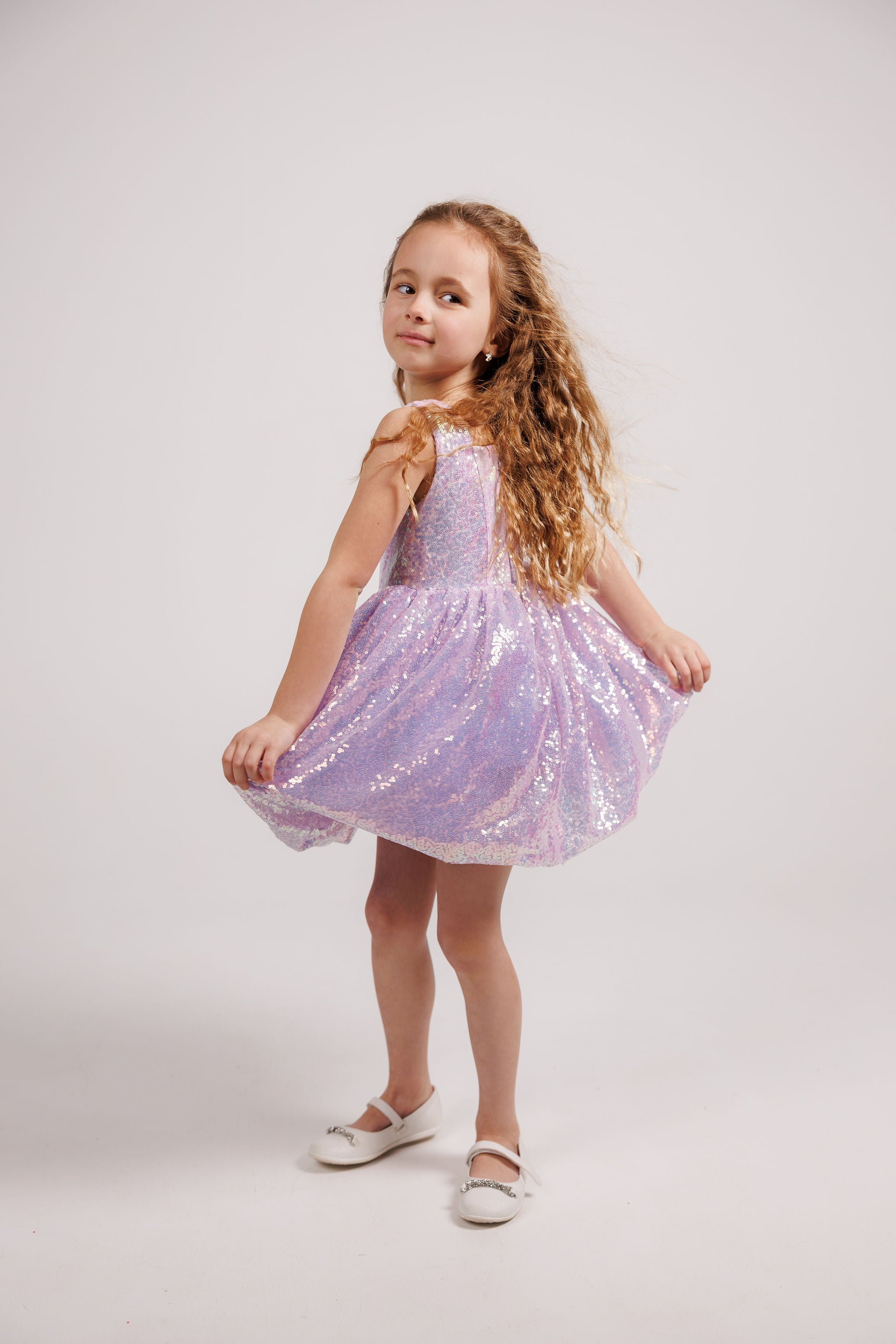 Lilac Stardust Sequin Dress